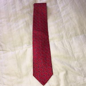 Jos.A.Bank 100% silk tie Red, Navy, blue paisley